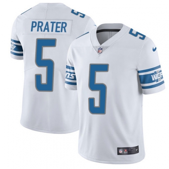Men's Nike Detroit Lions #5 Matt Prater Elite White NFL Jersey Men's Nike Detroit Lions #5 Matt Prater Elite White NFL Jersey