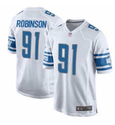 Men's Nike Detroit Lions #91 A'Shawn Robinson Game White NFL Jersey