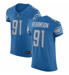 Men's Nike Detroit Lions #91 A'Shawn Robinson Light Blue Team Color Vapor Untouchable Elite Player NFL Jersey