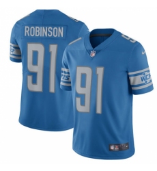 Men's Nike Detroit Lions #91 A'Shawn Robinson Limited Light Blue Team Color Vapor Untouchable NFL Jersey