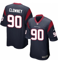 Men's Nike Houston Texans #90 Jadeveon Clowney Game Navy Blue Team Color NFL Jersey