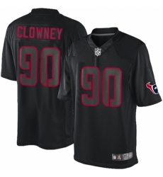 Men's Nike Houston Texans #90 Jadeveon Clowney Limited Black Impact NFL Jersey