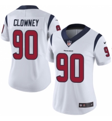 Women's Nike Houston Texans #90 Jadeveon Clowney Limited White Vapor Untouchable NFL Jersey