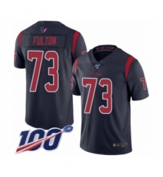 Men's Houston Texans #73 Zach Fulton Limited Navy Blue Rush Vapor Untouchable 100th Season Football Jersey
