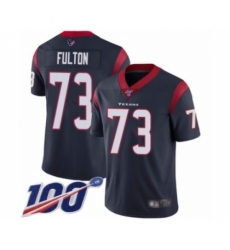 Men's Houston Texans #73 Zach Fulton Navy Blue Team Color Vapor Untouchable Limited Player 100th Season Football Jersey