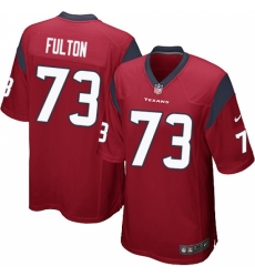 Men's Nike Houston Texans #73 Zach Fulton Game Red Alternate NFL Jersey