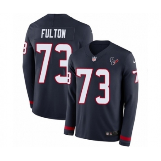 Men's Nike Houston Texans #73 Zach Fulton Limited Navy Blue Therma Long Sleeve NFL Jersey Men's Nike Houston Texans #73 Zach Fulton Limited Navy Blue Therma Long Sleeve NFL Jersey