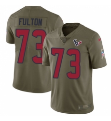 Men's Nike Houston Texans #73 Zach Fulton Limited Olive 2017 Salute to Service NFL Jersey