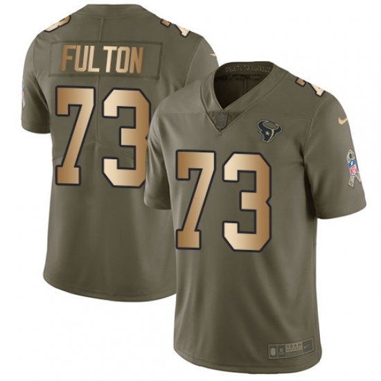 Men's Nike Houston Texans #73 Zach Fulton Limited Olive Gold 2017 Salute to Service NFL Jersey Men's Nike Houston Texans #73 Zach Fulton Limited Olive Gold 2017 Salute to Service NFL Jersey