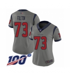Women's Houston Texans #73 Zach Fulton Limited Gray Inverted Legend 100th Season Football Jersey