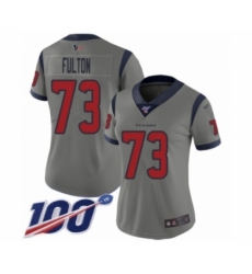 Women's Houston Texans #73 Zach Fulton Limited Gray Inverted Legend 100th Season Football Jersey