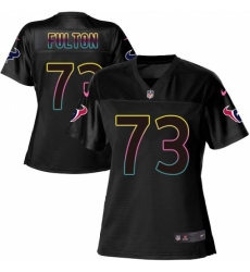 Women's Nike Houston Texans #73 Zach Fulton Game Black Fashion NFL Jersey