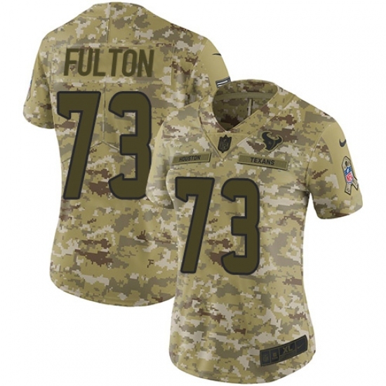 Women's Nike Houston Texans #73 Zach Fulton Limited Camo 2018 Salute to Service NFL Jersey Women's Nike Houston Texans #73 Zach Fulton Limited Camo 2018 Salute to Service NFL Jersey