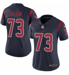 Women's Nike Houston Texans #73 Zach Fulton Limited Navy Blue Rush Vapor Untouchable NFL Jersey