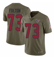 Youth Nike Houston Texans #73 Zach Fulton Limited Olive 2017 Salute to Service NFL Jersey