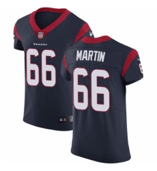 Men's Nike Houston Texans #66 Nick Martin Navy Blue Team Color Vapor Untouchable Elite Player NFL Jersey