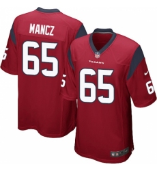 Men's Nike Houston Texans #65 Greg Mancz Game Red Alternate NFL Jersey