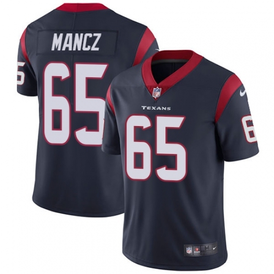 Men's Nike Houston Texans #65 Greg Mancz Limited Navy Blue Team Color Vapor Untouchable NFL Jersey Men's Nike Houston Texans #65 Greg Mancz Limited Navy Blue Team Color Vapor Untouchable NFL Jersey