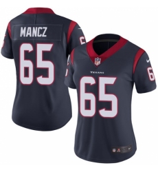 Women's Nike Houston Texans #65 Greg Mancz Limited Navy Blue Team Color Vapor Untouchable NFL Jersey