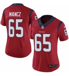 Women's Nike Houston Texans #65 Greg Mancz Limited Red Alternate Vapor Untouchable NFL Jersey