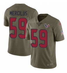 Men's Nike Houston Texans #59 Whitney Mercilus Limited Olive 2017 Salute to Service NFL Jersey