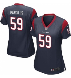 Women's Nike Houston Texans #59 Whitney Mercilus Game Navy Blue Team Color NFL Jersey