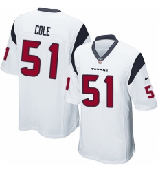 Men's Nike Houston Texans #51 Dylan Cole Game White NFL Jersey
