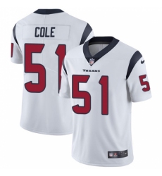 Men's Nike Houston Texans #51 Dylan Cole White Vapor Untouchable Limited Player NFL Jersey