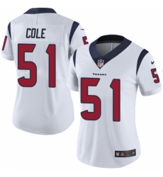 Women's Nike Houston Texans #51 Dylan Cole White Vapor Untouchable Limited Player NFL Jersey