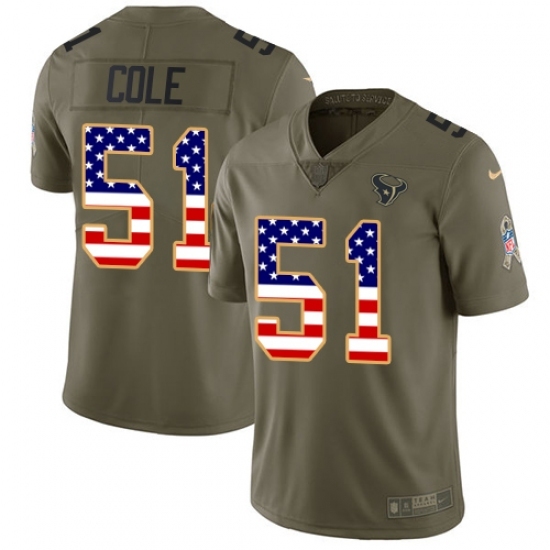 Youth Nike Houston Texans #51 Dylan Cole Limited Olive USA Flag 2017 Salute to Service NFL Jersey Youth Nike Houston Texans #51 Dylan Cole Limited Olive USA Flag 2017 Salute to Service NFL Jersey