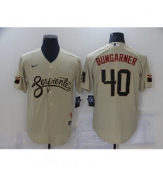 Men's Arizona Diamondbacks #40 Madison Bumgarner Gold 2021 City Connect Replica Player Jersey