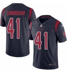 Men's Nike Houston Texans #41 Zach Cunningham Elite Navy Blue Rush Vapor Untouchable NFL Jersey