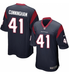 Men's Nike Houston Texans #41 Zach Cunningham Game Navy Blue Team Color NFL Jersey