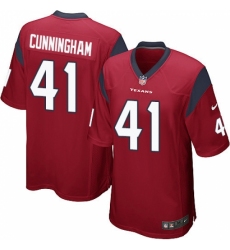 Men's Nike Houston Texans #41 Zach Cunningham Game Red Alternate NFL Jersey