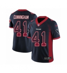 Men's Nike Houston Texans #41 Zach Cunningham Limited Navy Blue Rush Drift Fashion NFL Jersey