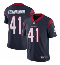 Men's Nike Houston Texans #41 Zach Cunningham Limited Navy Blue Team Color Vapor Untouchable NFL Jersey