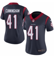 Women's Nike Houston Texans #41 Zach Cunningham Elite Navy Blue Team Color NFL Jersey