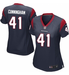 Women's Nike Houston Texans #41 Zach Cunningham Game Navy Blue Team Color NFL Jersey