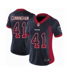 Women's Nike Houston Texans #41 Zach Cunningham Limited Navy Blue Rush Drift Fashion NFL Jersey