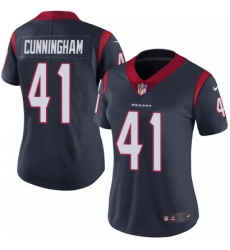 Women's Nike Houston Texans #41 Zach Cunningham Limited Navy Blue Team Color Vapor Untouchable NFL Jersey