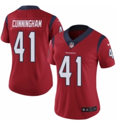 Women's Nike Houston Texans #41 Zach Cunningham Limited Red Alternate Vapor Untouchable NFL Jersey