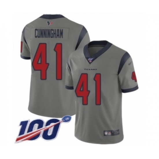 Youth Houston Texans #41 Zach Cunningham Limited Gray Inverted Legend 100th Season Football Jersey Youth Houston Texans #41 Zach Cunningham Limited Gray Inverted Legend 100th Season Football Jersey