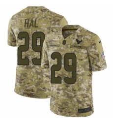 Men's Nike Houston Texans #29 Andre Hal Limited Camo 2018 Salute to Service NFL Jersey