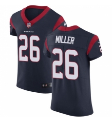 Men's Nike Houston Texans #26 Lamar Miller Navy Blue Team Color Vapor Untouchable Elite Player NFL Jersey