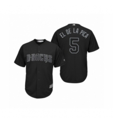 Men's Arizona Diamondbacks #5 Eduardo Escobar El De La Pica Black 2019 Players Weekend Replica Jersey