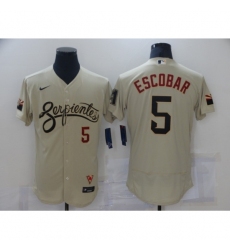 Men's Arizona Diamondbacks #5 Eduardo Escobar Gold 2021 City Connect Replica Player Jersey