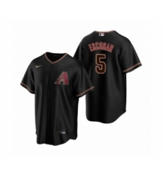 Men's Arizona Diamondbacks #5 Eduardo Escobar Nike Black Replica Alternate Jersey