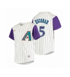 Men's Arizona Diamondbacks #5 Eduardo Escobar Nike Cream 2020 Cooperstown Collection Alternate Jersey