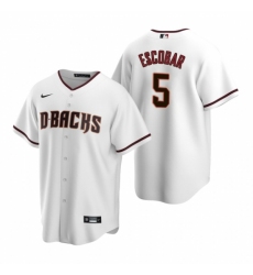 Men's Nike Arizona Diamondbacks #5 Eduardo Escobar White Home Stitched Baseball Jersey