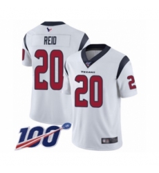 Men's Houston Texans #20 Justin Reid White Vapor Untouchable Limited Player 100th Season Football Jersey
